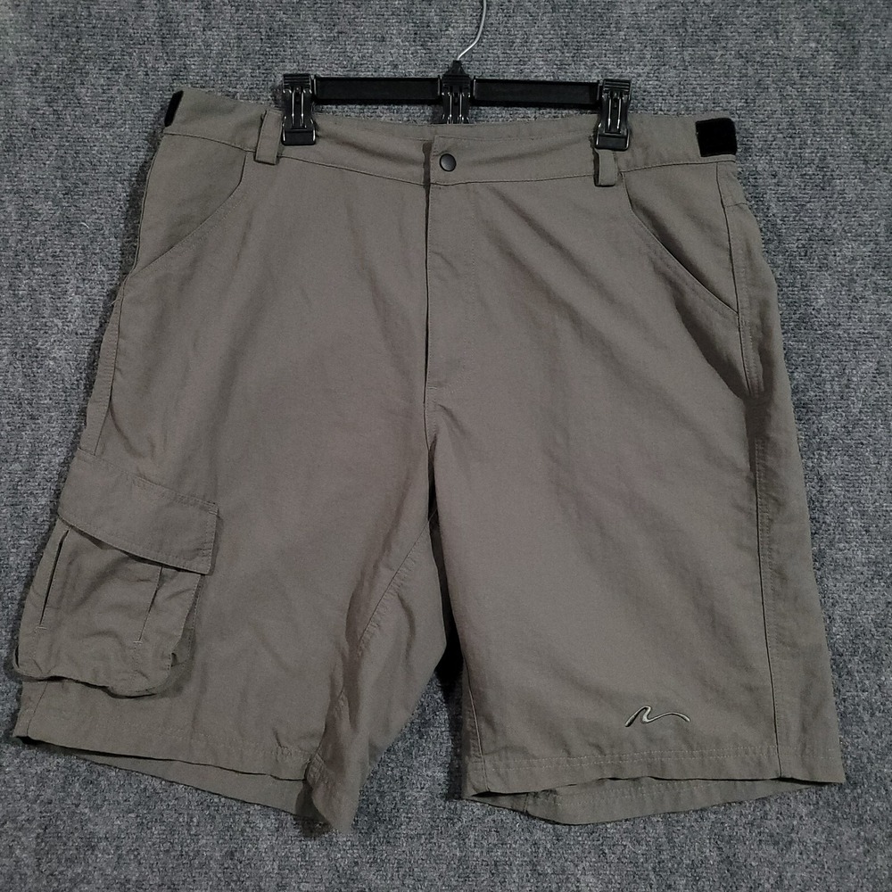Nashbar Mens Size XXL 38 Nylon Commuter Bicycle Cycling Cargo Shorts Gray